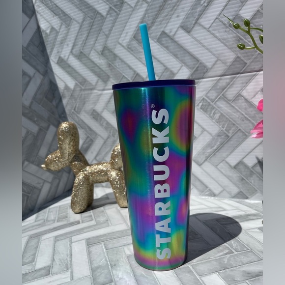 Starbucks Other - Starbucks Oil Slick PVD Rainbow Stainless Steel Tumbler Cup 24oz UnReleased 2023